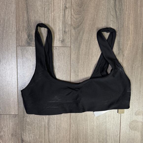 J.Crew Classic Sculpt Claudia Bikini Top WMNS L Black Removable Pads Lightweight - Picture 4 of 9